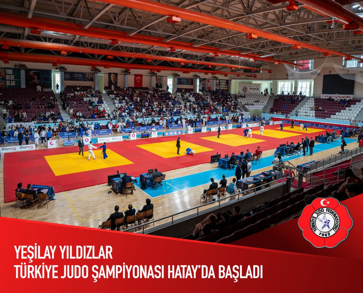 shuysuz's tweet photo. Hatay İlimizde  YEŞİLAY Türkiye Yıldızlar Judo Şampiyonası Bugün 
Hatay Merkez Spor Salonunda 67 ilinden 460erkek ve 457kadın olmak üzere toplam 917 Sporcuyla Başladı.Katkılarından Dolayı Değerli İl Mürümüz @aliosmanbebek Ve Tüm Ekibine Teşekkür Ediyorum🤲🇹🇷 @turkjudo @GSB_Hatay https://t.co/hTNFnY0Qkf