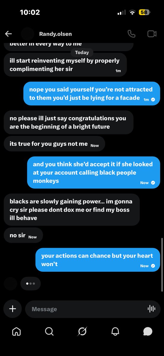 culernate's tweet photo. @MMIANNAA @whiteisrightRO ignore him please you’re doing great he’s just gay and suppressed https://t.co/x89wb0MzT4
