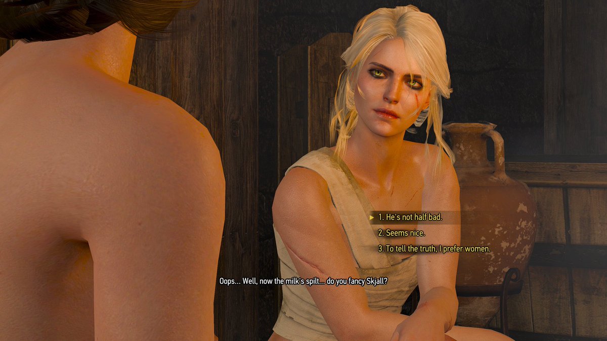 desygoth's tweet photo. @KINGQUEINM No jugaron muy bien a TW3; en el propio juego, Ciri tiene una conversación donde se muestra claramente su sexualidad, por no hablar de los libros de los 90, Ciri ha sido bisexual toda su vida...

This just shows how little you know or understand about the saga, my friend. 🤷‍♀️ https://t.co/aSqHgShmAm