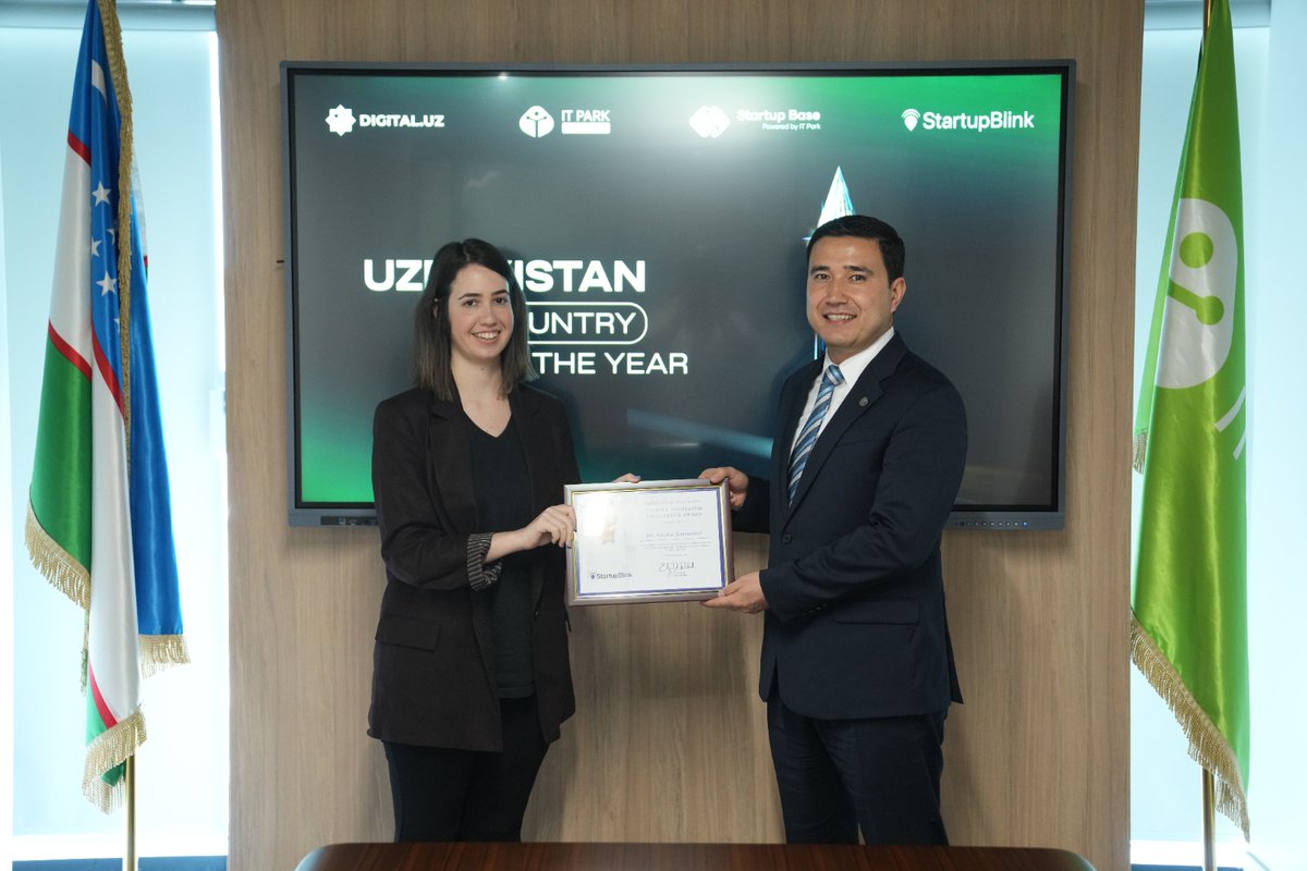 StartupBlink's tweet photo. Uzbekistan recorded the fastest startup ecosystem growth globally in this year’s Index, and we witnessed why firsthand. 

At the invitation of IT PARK Uzbekistan, we visited Tashkent to present the results at the Tashkent International Investment Forum. 

#TIIF2026 https://t.co/31axwGvjp3