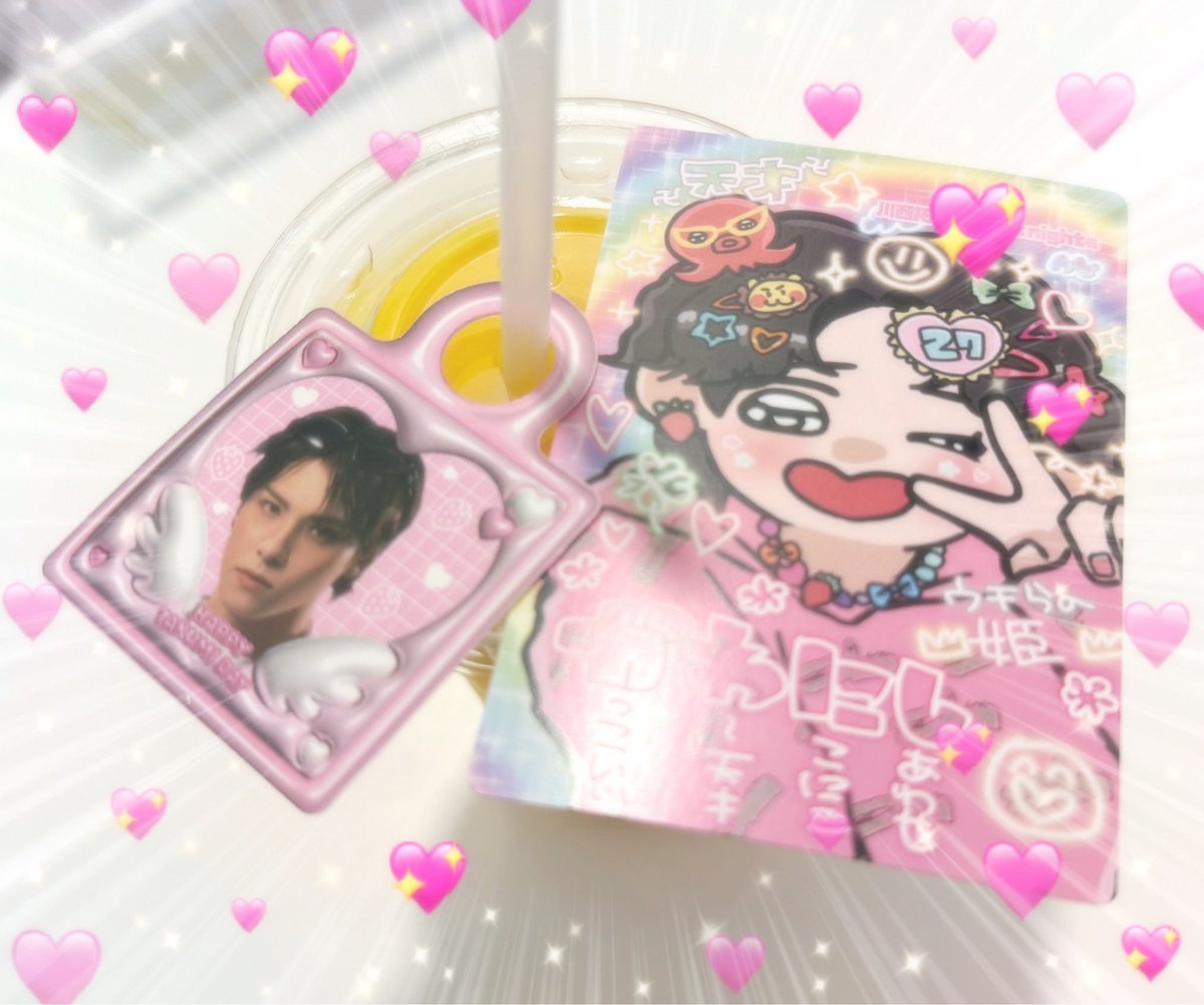 pa_s_n's tweet photo. 激うまジュースを買うと激カワタグと自分の描いたトレカ貰える←ありえないイベントすぎる https://t.co/w3J4GR60XJ