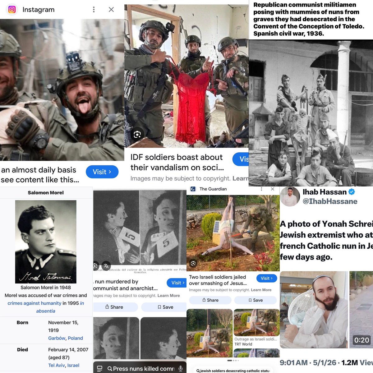 Georgefludwig's tweet photo. @swilkinsonbc Jews kills and rape nuns so of course they do this @RealCandaceO @CarriePrejean1 @IngrahamAngle 🤷‍♂️ https://t.co/mwvHCt4zeI