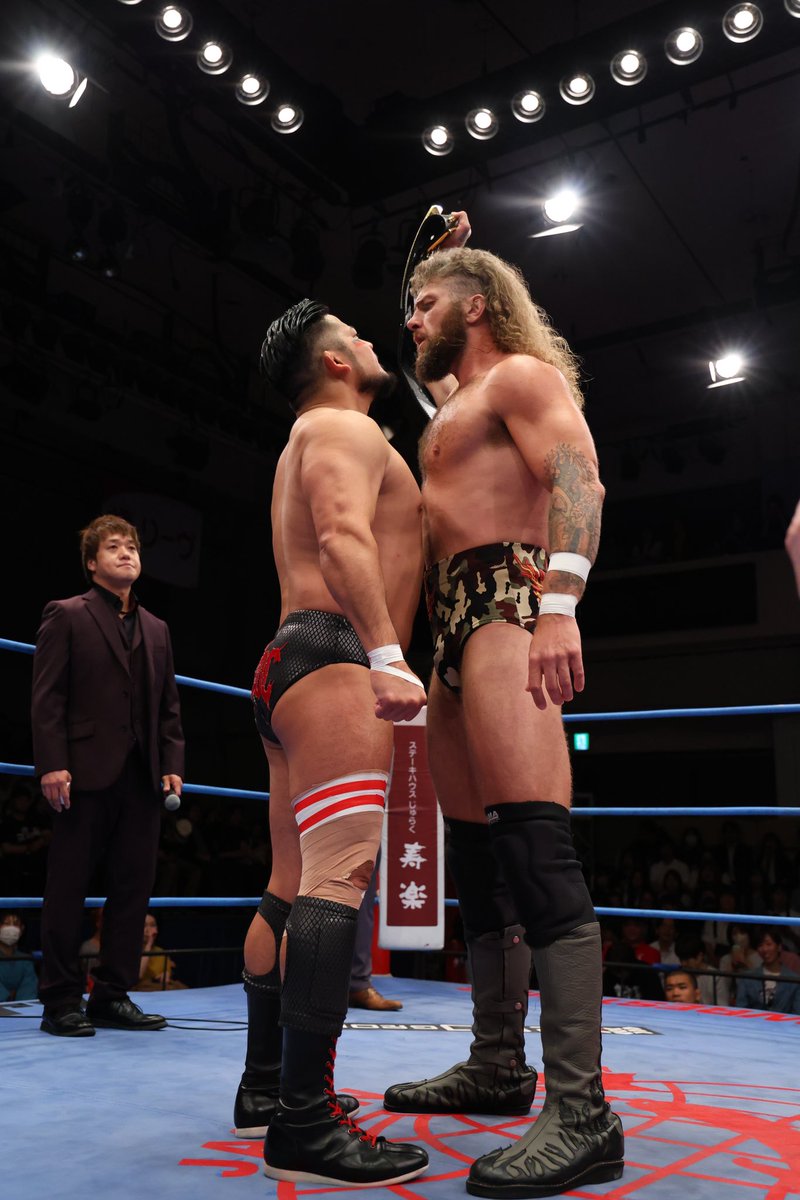 nwa's tweet photo. 𝙏𝙃𝙍𝙄𝙇𝙇𝙄𝙉𝙂 𝘿𝙀𝙁𝙀𝙉𝙎𝙀 𝙄𝙉 𝙅𝘼𝙋𝘼𝙉 

@ThrillbillyTCB Silas Mason’s successful NWA Worlds Title defense against @AllJapan_PW’s  @shotaroashino makes @PWInsidercom headlines. 

https://t.co/crB9bxk3bo

The Ten Pounds of Gold was last defended in AJPW by @therealec3, over two years ago.
