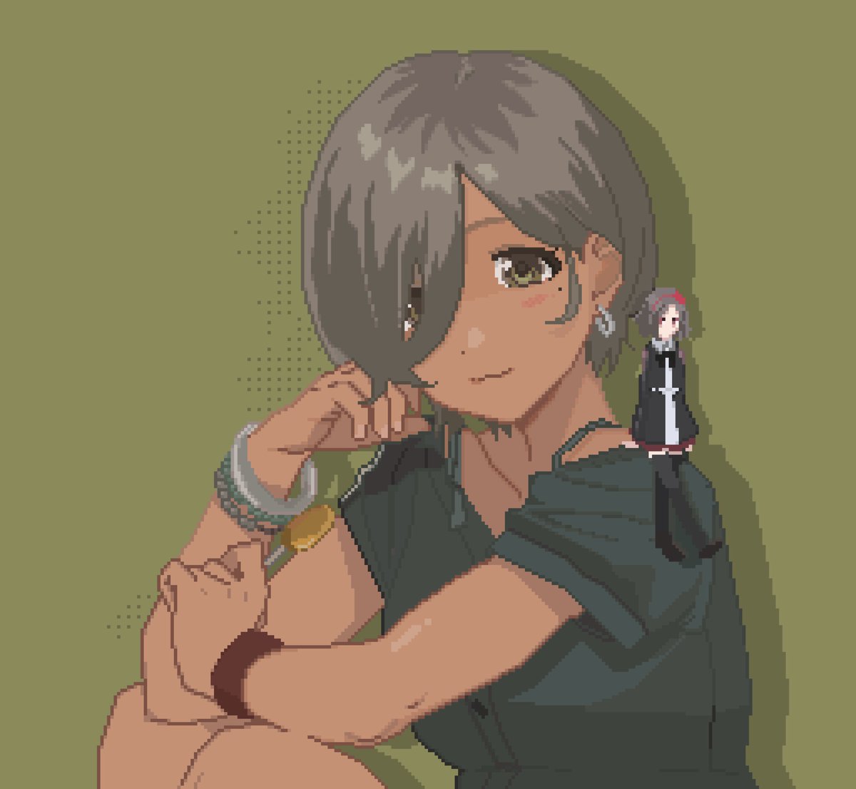 itsmeiku7's tweet photo. My friend asked me to draw Rupa from Girls Band Cry.

#GirlsBandCry #ガルクラ #Rupa #pixelart #ドット絵 https://t.co/OTjm2RWCwX