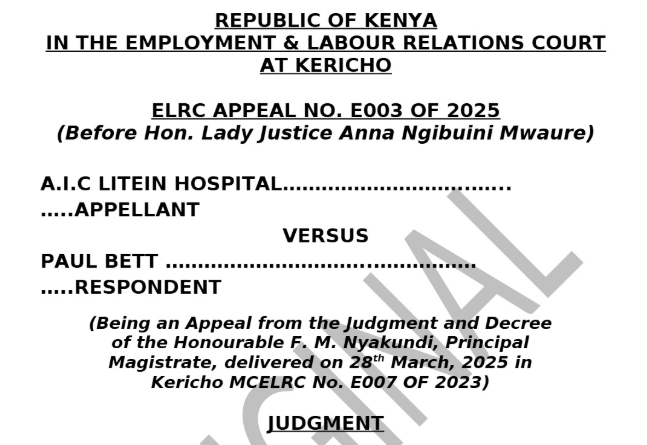 AssociatesRoba's tweet photo. 🚨 BREAKING: Sacked Employees Can't Demand Salaries Until Retirement - And Employers Must Prove Misconduct, Not Mere Suspicion!

In a major decision likely to shake both HR offices and employees across Kenya, the Employment and Labour Relations Court in AIC Litein Hospital v Paul Bett [2026] upheld a finding of unfair termination but dramatically slashed the massive award granted by the lower court. The Accounts Clerk had been dismissed after alleged irregularities involving transport reimbursements for a paediatric clinic, with the hospital insisting that funds had been paid to 70 participants despite only 34 allegedly attending. The central question was whether the employee was actually responsible and whether the allegations had been proved. While the trial court had awarded damages stretching into the future, including compensation up to retirement, the employer challenged both liability and the colossal awards.

Lady Justice Anna Ngibuini Mwaure held that although the disciplinary process substantially complied with section 41 of the Employment Act, the employer had failed to establish valid and substantive grounds for dismissal under sections 43 and 45. Contradictory evidence from the hospital's own witnesses left the Court unconvinced that the employee had caused the loss. But the Judge also delivered another bombshell: unfair termination is not a jackpot. The Court struck out compensation for future salaries, retirement benefits, medical allowance and most leave claims, reiterating that no employment is permanent and damages cannot run to retirement age. The employee was left with one month's notice pay, seven months' compensation and limited accrued benefits totaling Kshs.577,775.07.

The message from the Court is a double-edged warning. Employers cannot simply shout "gross misconduct" and expect judges to rubber-stamp dismissals; accusations must be backed by evidence. Equally, employees should abandon the dangerous illusion that every unfair termination translates into millions in future earnings. Kenyan courts are increasingly drawing a line between genuine compensation and unjust enrichment. The jurisprudence emerging is clear: misconduct must be proved, and compensation must remain within the confines of the Employment Act. For employers, proper investigations are now indispensable. For employees, realistic claims matter. Litigation is not a retirement plan, and suspicion is not proof.

Kindly REPOST to spread awareness 🙏⚖️