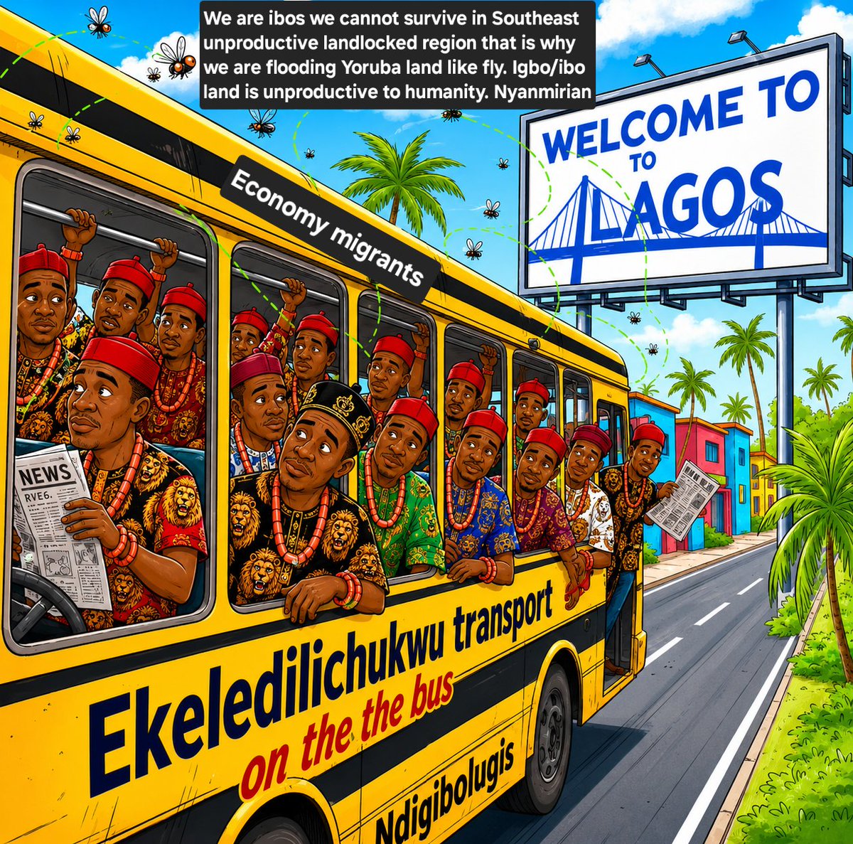 AgbaraDanfo's tweet photo. @VentureEko6297 @VivianIfeomaOj Lagos has been Yoruba economy hub before the arrival of Portuguese when ibos were still roaming about naked without clothes until Ajayi Crowder discovered them. Why can't Ibos create a replica of Lagos in Ibo land? Lagos and other Yoruba state made ibos, Yoruba land feeding ibos https://t.co/azcJ3ZBTFJ