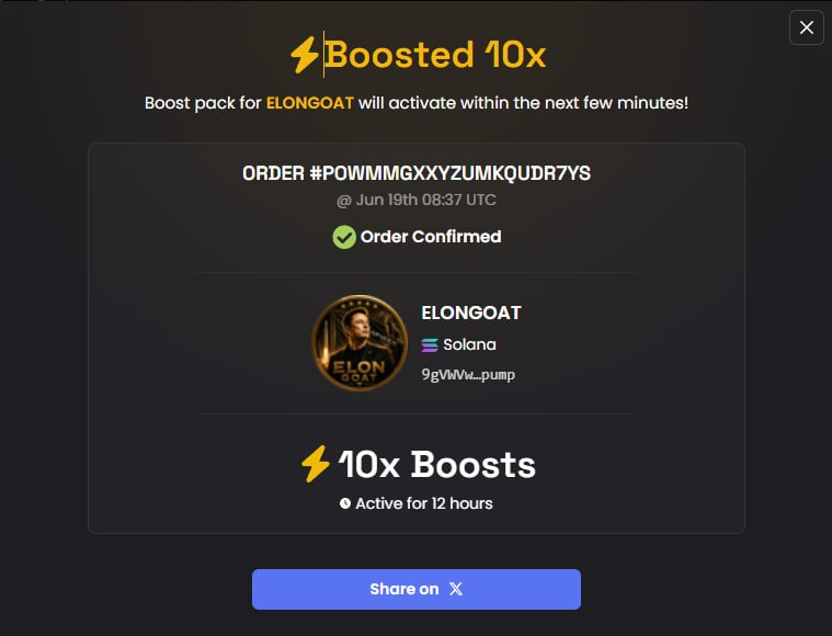 Madmonkey_dev's tweet photo. Visibility unlocked 

Dex boost is live.

More eyes. More attention. More momentum.

$ELONGOAT 

CA: 9gVWVw7kfMaUoF7Qx2MFs7VJk3o35YG8sUG6pec7pump https://t.co/K0fWT62dfK
