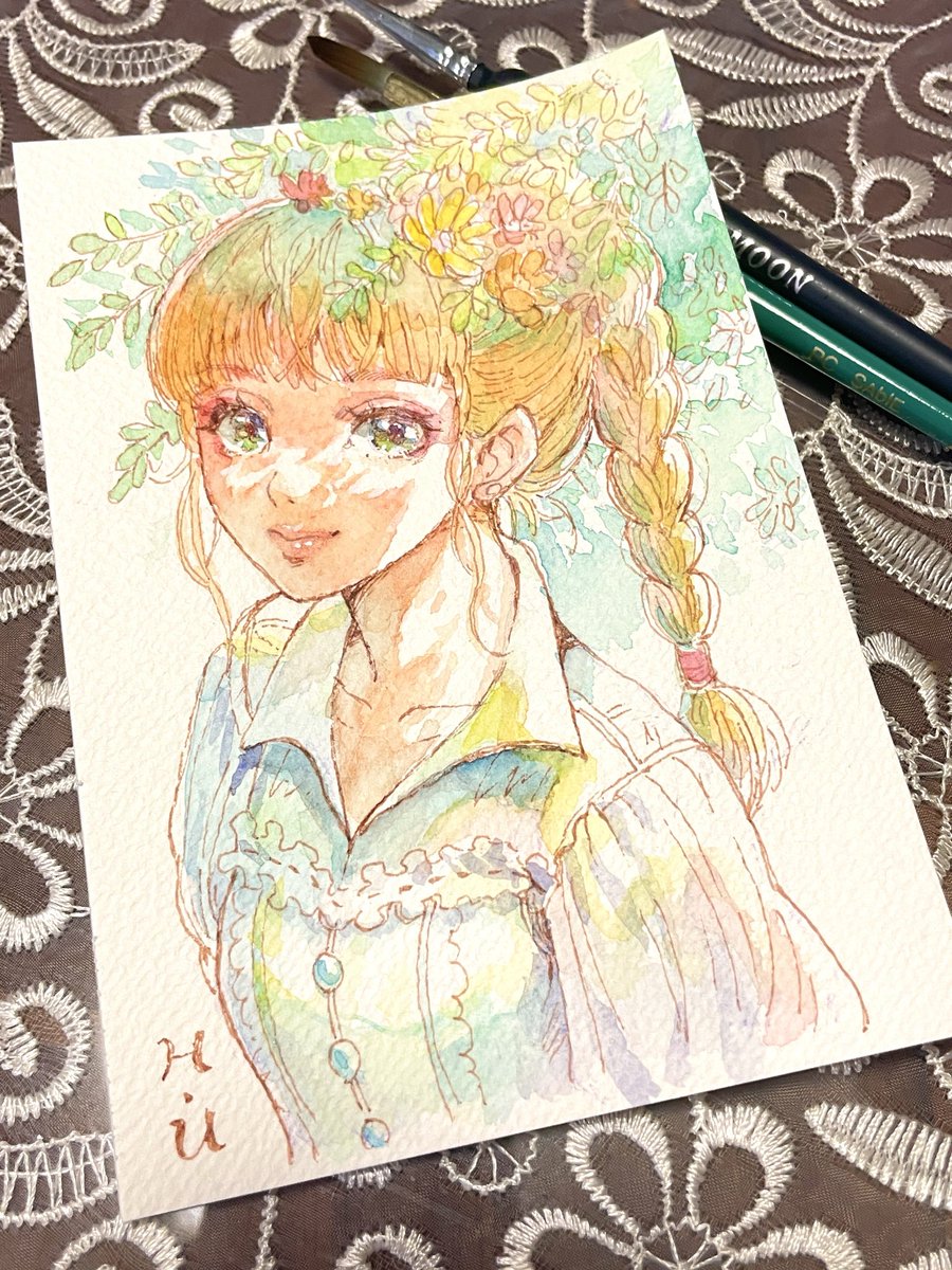 hirousuda's tweet photo. 水彩イラスト「初夏の日差し」
サイズ：ポストカード
メディア等：透明水彩(まっち絵の具)
　　　　Orionワーグマン超厚口中目
#水彩イラスト #水彩画 https://t.co/Fx5DxtmrFD