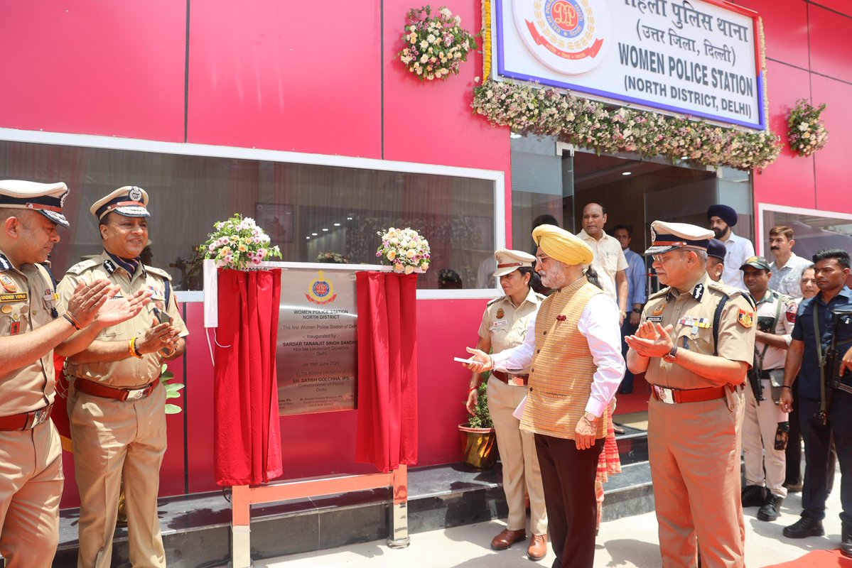 LtGovDelhi's tweet photo. Inaugurated a dedicated Women Police Station today alongside @CPDelhi and senior officers of @DelhiPolice.

Guided by the vision of Hon’ble Prime Minister Shri @narendramodi Ji that Nari Shakti is the cornerstone of nation-building, this vital institution will provide women with a supportive and secure environment to report grievances, seek justice, and access assistance without fear.

Also reviewed key women-safety initiatives of Delhi Police, including Pink Booths and the ‘Sashakti’ drive. Directed the force to establish more such stations across the capital, setting a new benchmark for women-friendly policing and responsive law enforcement.

A safe and empowered woman is the foundation of a progressive society. Together, we will continue working towards building a secure, inclusive, and empowered #ViksitDilli.
