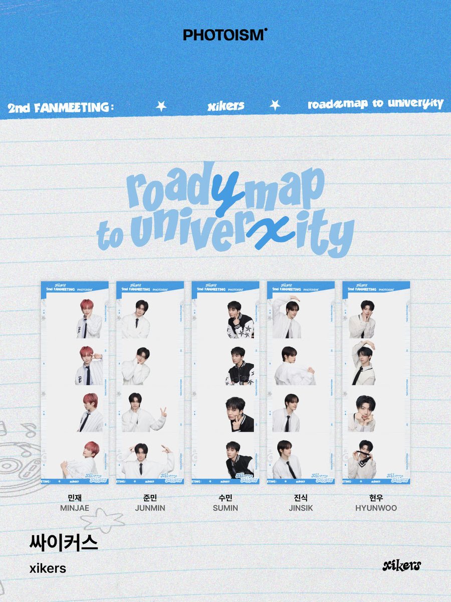photoism_kr's tweet photo. PHOTOISM with xikers

xikers <2nd FANMEETING : road𝓨map to univer𝓍ity>에
포토이즘이 함께합니다

▪  위치 | 티켓링크 1975 씨어터
▪  운영기간 | 06.27 (토)

ONLY IN PHOTOISM https://t.co/D6DDT4DuLP