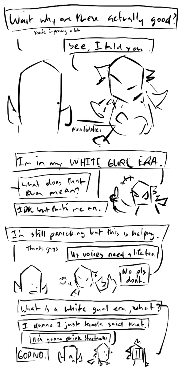HajakHackr's tweet photo. Vent art about my alters talking, but some of them are so unserious that I decided to record their convos. https://t.co/qY8GygzmuL