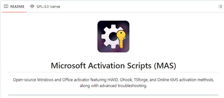 pritipatelfgoo's tweet photo. GitHub 免费永久激活 Windows

它有 178,783 个 Star

而 GitHub 属于微软

但微软没有下架它

整整六年

这个仓库叫 Microsoft Activation Scripts，由一个名为 massgravel 的组织维护。没有真实姓名，没有公司，没有地址，只有一个博客：https://t.co/OQWXxfnWfH，以及 7,311 名关注者

它可以激活 Windows 7、8、10 和 11
可以激活 Office 2010 到 Office 2024
可以激活 Office LTSC 2024
还可以激活 Project 和 Visio
它提供四种不同的激活方式，其中一种可以永久激活 Windows
而微软对这些产品的官方定价是：
Windows 11 Pro：199.99 美元
Windows 11 Home：139 美元
Office Home and Business 2024：249.99 美元
Microsoft 365 Family：每年 129.99 美元，而且是年年付
Microsoft 365 Personal：每年 99.99 美元，同样是年年付

而这个仓库：免费
一条命令
永久使用

2025 年，微软把 Microsoft 365 Family 的价格从 99.99 美元涨到了 129.99 美元。他们说这是因为加入了 Copilot

2026 年 7 月 1 日，微软还会再次上调商业版价格
但这个仓库在 2025 年涨价了 0 美元
2026 年也会涨价 0 美元
以后永远都是 0 美元
最后一次提交：一周前
许可证：GPL-3.0
178,783 个 Star
托管在微软自己的平台上
激活微软自己的产品
而且免费。

不需要安装即可直接激活