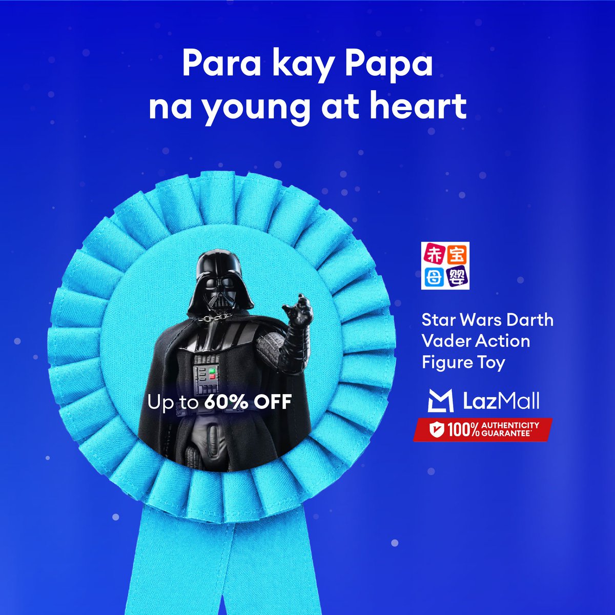 LazadaPH's tweet photo. Bigyan si Papa ng award! 

Treat him this Father’s Day with everyday great deals at up to 50% off! Click the links now to check out!
