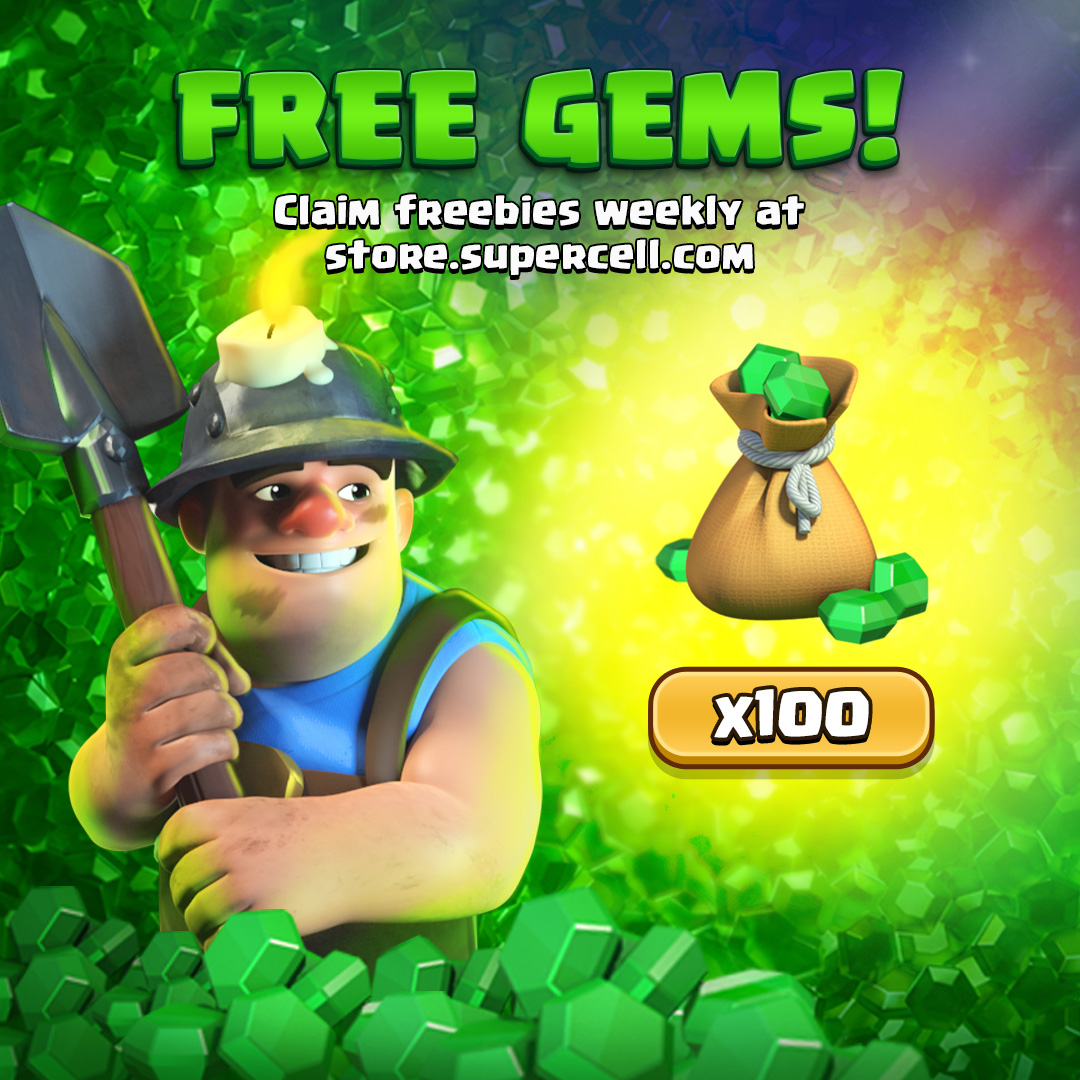 ClashRoyale's tweet photo. 100 Gems. FREE. Grab now.
👉 https://t.co/vltZeRBCOq https://t.co/v0RiOvjOre