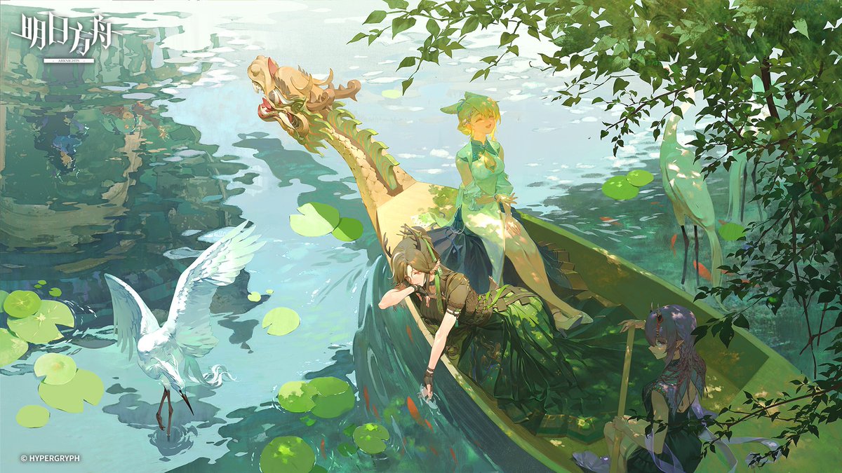GF_Saihate's tweet photo. 軽やかな羽は水面に浮かび、木の葉は芳香を漂わせる。
小舟は静かに進み、夏の日は長く続く。
全ての人達の端午の節句が健やかなものでありますように。
https://t.co/ijKItnO10m https://t.co/Cmffub6tyh