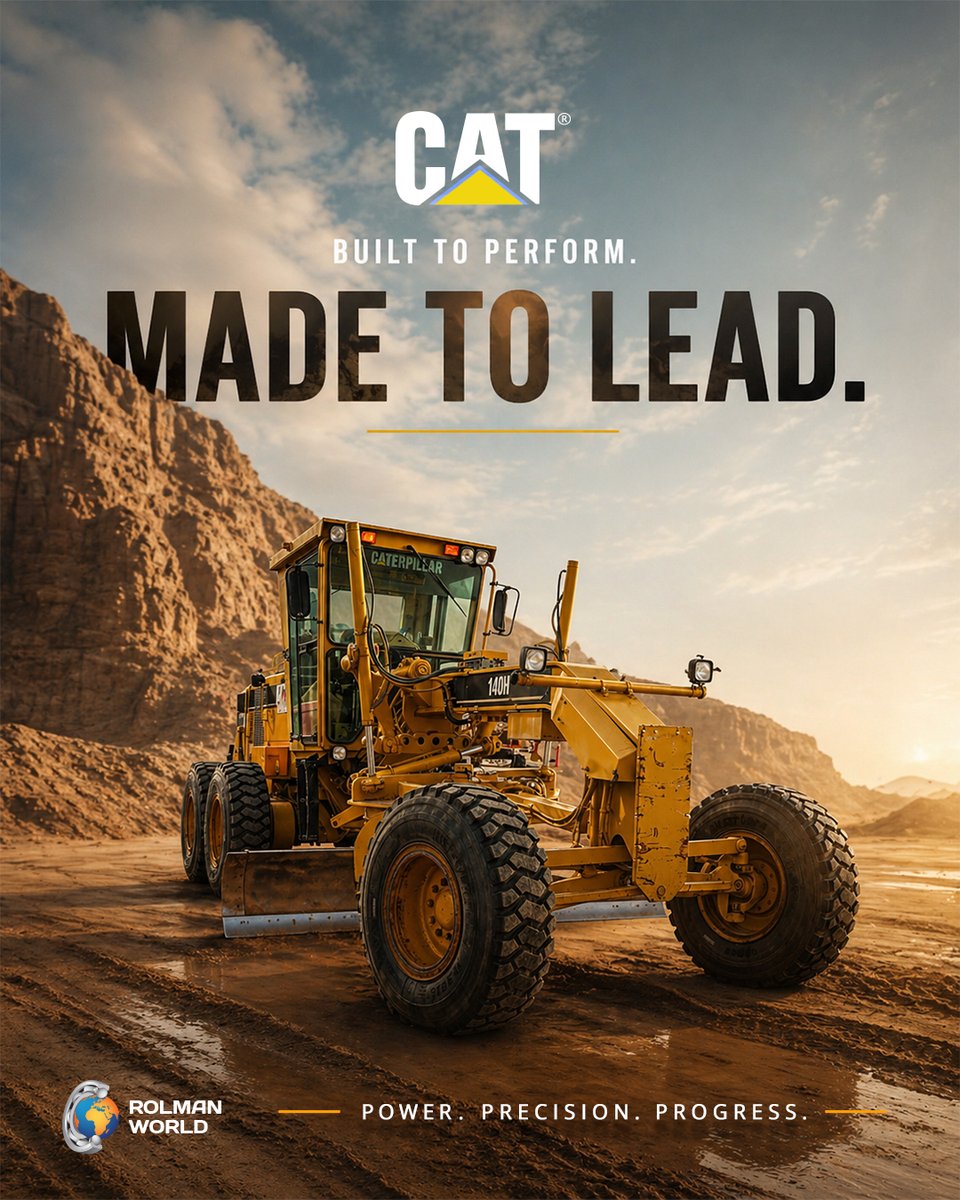 RolmanWorld's tweet photo. ممهدة الطرق من كاتربيلر 140Hمصممة لتقديم أداء استثنائي في أعمال تسوية الطرق، وتجهيز المواقع، وصيانة البنية التحتية بكفاءة عالية ومتانة موثوقة ما يجعلها الخيار المثالي للشركات التي تبحث عن الإنتاجية والاعتمادية في مختلف ظروف العمل.

تواصل equipments@rolman.com https://t.co/uAqbW8D80n