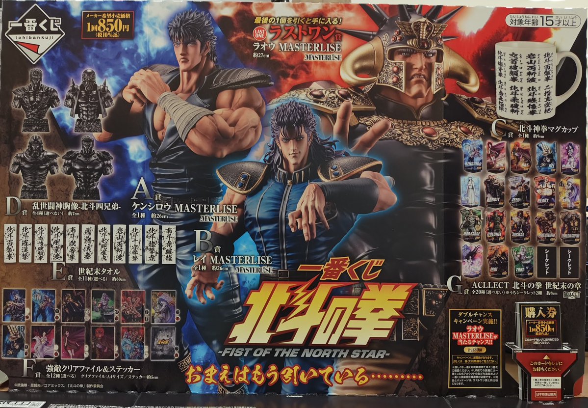 初代　北斗の拳　部品販売