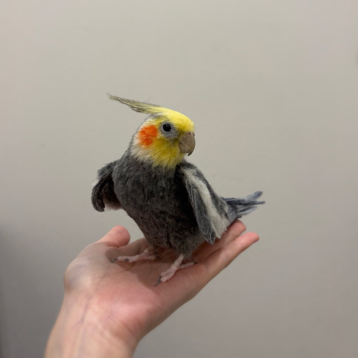 monzo_felt's tweet photo. 羊毛フェルトのオカメインコ完成しました。 https://t.co/CfuAJ86ACJ