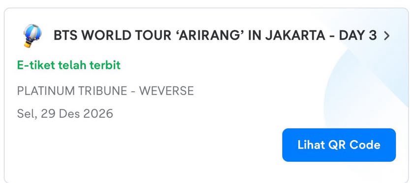 patouties's tweet photo. REZEKI KUU DI DAY 3 ALHAMDULILLAH, SEE YOU GUYS @BTS_twt 💜😭 https://t.co/J24HgvpNtF