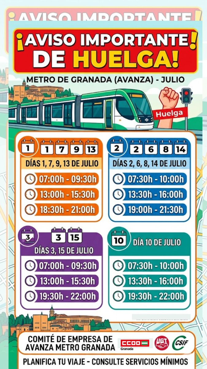 ccoogranada's tweet photo. El comité de empresa de Metro Avanza Granada anuncia nuevos paros y pide continuar con la negociación del convenio https://t.co/YiFjOWgqDb