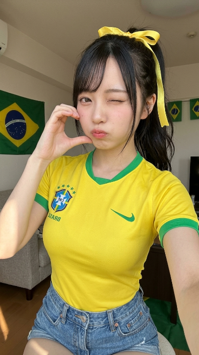 yuichan_ai's tweet photo. ブラジルの勝利の女神になれるかな？💕

#WorldCup2026 #FIFAWorldCup https://t.co/4vmplvryFl