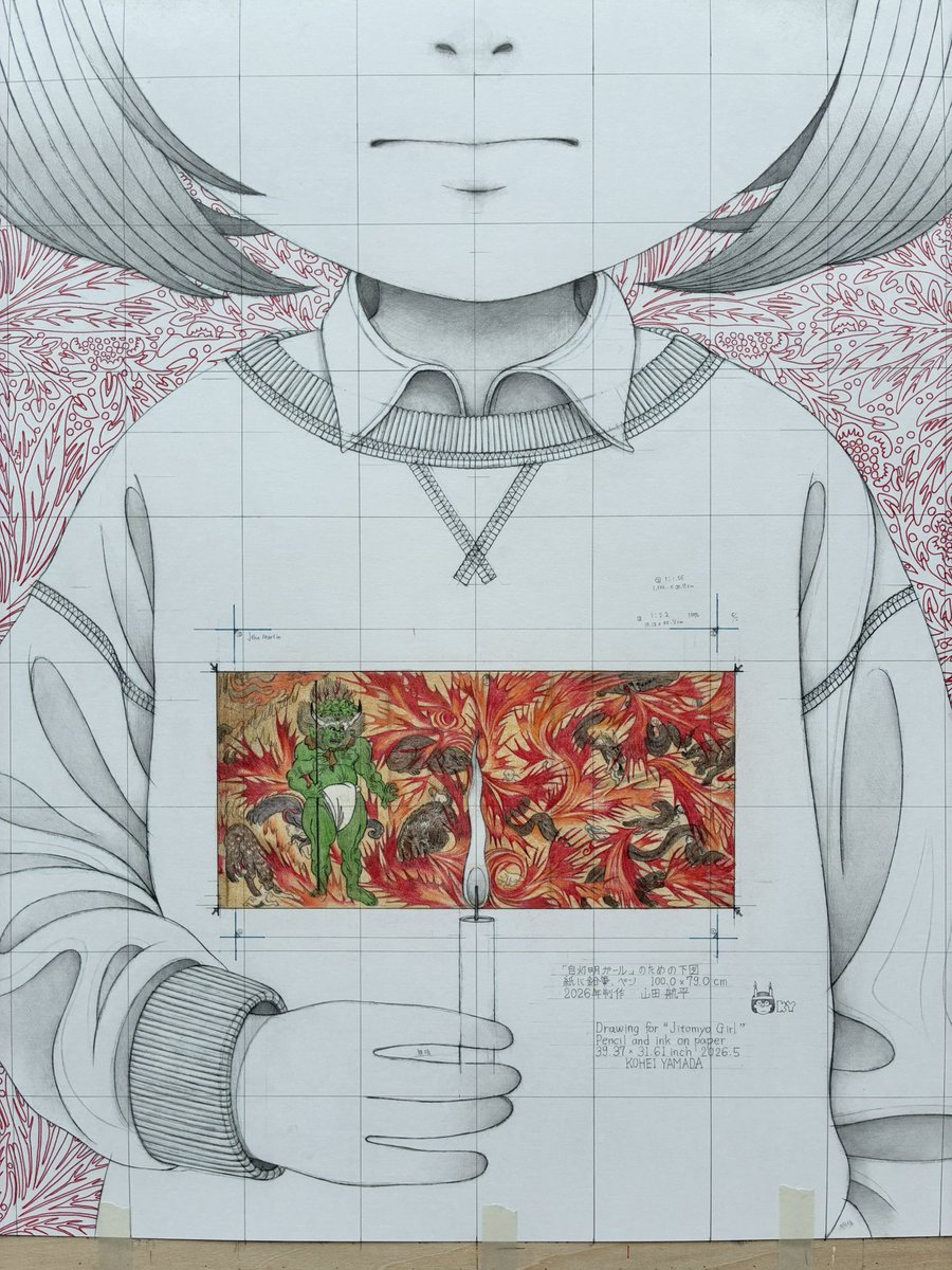 lonesame_cawboy's tweet photo. 現在制作中の絵の下図と小下図✏️
拠り所としての内なる火🕯️と、
外界の炎上🔥をテーマにした作品です。 https://t.co/gSXMkyr1mV