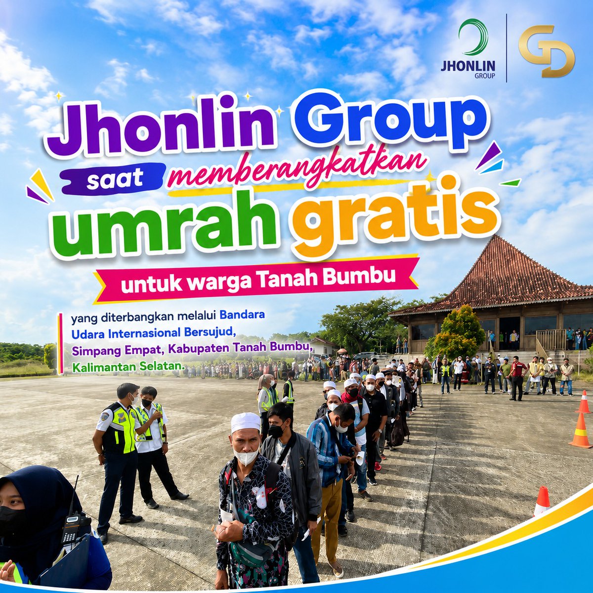 Yantipuri3's tweet photo. Program umrah gratis ini menjadi salah satu bentuk sinergi positif antara dunia usaha dan masyarakat. Jhonlin Group terus menunjukkan kepeduliannya melalui berbagai aksi nyata.#berbagikebaikan #jhonlingroup #hajiisam #gd_psn https://t.co/QQvvEoMBs0
