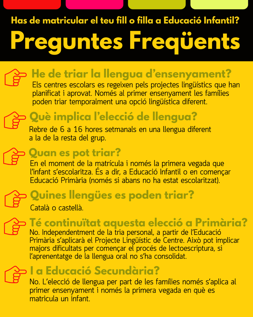 ocbcat's tweet photo. 👶✏️ El pròxim dilluns, 22 de juny, comença el procés de matriculació de 4t d’educació infantil (infants de 3 anys, nascuts el 2023). A la matrícula, no ho dubtis, tria català!

ℹ️ Més info a https://t.co/NlGQhgElkT https://t.co/DhZmpG6URp