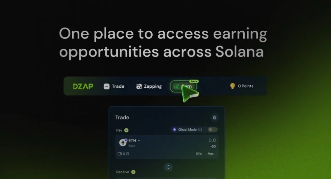 mahabir_gope's tweet photo. The biggest challenge in DeFi today isn't the lack of opportunities.

It's fragmentation.

On Solana, there are lending markets, liquid staking protocols, LP farms, vaults, and countless strategies competing for your capital. The opportunities are there, but they're spread across dozens of platforms.

To maximize returns, users often have to:

• Search multiple protocols for the best rates
• Compare yields manually
• Move funds between platforms
• Pay attention to changing market conditions
• Repeat the process over and over

This creates friction that prevents capital from flowing efficiently.

DZap Earn aims to change that.

Instead of forcing users to navigate the ecosystem protocol by protocol, DZap Earn aggregates earning opportunities into a single destination.

Users can discover opportunities across Solana, compare returns, and deploy capital through one interface.

Whether you're lending stablecoins, providing liquidity, staking assets, or exploring vault strategies, the goal is simple:

Make earning easier.

A particularly powerful aspect is capital mobility.

When a better opportunity appears elsewhere in the ecosystem, users shouldn't need to manually unwind positions and coordinate multiple transactions across different protocols.

DZap Earn streamlines this process, reducing the complexity between discovering an opportunity and acting on it.

Alongside the launch comes ZXP, a unified rewards system designed to reward participation across the DZap ecosystem.

Swapping, earning, and engaging with DZap products all contribute toward ZXP accumulation, creating a shared incentive layer across the platform.

As Solana's DeFi ecosystem continues to mature, tools that simplify access will become increasingly important.

DZap Earn represents a step toward a more connected, efficient, and user-friendly earning experience.

One ecosystem.
One dashboard.
Countless opportunities.

Explore: https://t.co/HrohpmwqhT

@dzap_io

#Solana #DeFi