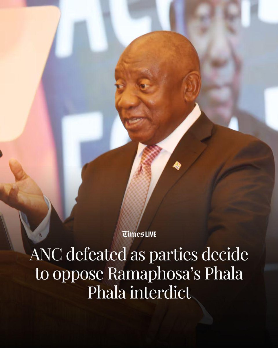 TimesLIVE's tweet photo. The ANC has suffered its first major defeat in parliament's impeachment committee after opposition parties voted against its attempt to stop it from opposing President Cyril Ramaphosa's Phala Phala interdict.

🔗 Read the full story online: https://t.co/QpGhyu70Is https://t.co/uoECIaoRy7