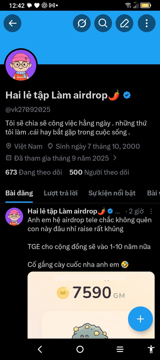 Hai lẻ tập Làm airdrop🌶️ tweet media