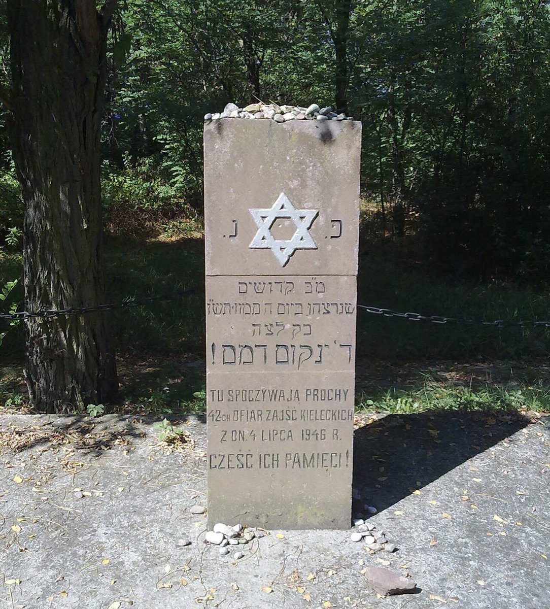 yonatnwer's tweet photo. מחר- ה׳ תמוז.

האם שמעתם על פוגרום קיילצה?

פוגרום קיילצה הוא מעשה טבח שנעשה ע״י פולנים ביהודים ניצולי שואה לאחר עלילת דם מרושעת.

באחד מהבקרים של קיץ 46 נעלם הילד הפולני הנריק בן ה-8. ההורים והחברים המודאגים יצאו לחפש אותו. לאחר יומיים הנריק חזר לביתו וסיפר כי נחטף ע״י יהודים והצליח להימלט.

מספר ימים לאחר מכן הלכו הנריק ואביו להגיש תלונה במשטרה. במהלך הדרך פגש אותם אדם זר ותיאם עם הנריק על בית מסוים ועל איש מסוים וביקש להפליל אותם כמקום שבו הוחזק ואת החוטף.

השוטרים יצאו לעצור את החשוד- קלמן זינגר. בחור צעיר, ניצול שואה.

מפה העסק איבד שליטה לחלוטין.

השוטרים הפיצו מידע שקרי שבבית המופלל חטופים ילדים נוצרים לשימוש בדמם לאפיית מצות. המון פולני בליווי חיילים מהצבא הפולני החל להתאסף סביב הבית. 
לאחר כמה שעות פרץ ההמון לבניין והחל להכות ולרצוח את יושביו. 

בנוסף לזה, 500 פועלים במפעל סמוך פרצו לבניין עם סכינים ופצעו ורצחו את כל מי שפגשו בבניין מהקהילה היהודית. 

רק לאחר שעות ארוכות הגיעה יחידה צבאית למקום ופיזרה את ההמון השוחט. 

בטבח נרצחו 47 יהודים מתוך 163 ניצולי שואה.  עוד 80 יהודים נפצעו בדרגות שונות.

בית המשפט הפולני שפט את הפורעים. 9 מהם הוצאו להורג. 

בשנת 1998 התראיין הנריק הפולני והודה כי לא נחטף.

מחר יום הטבח.
ספרו את הסיפור הזה לזכרם.