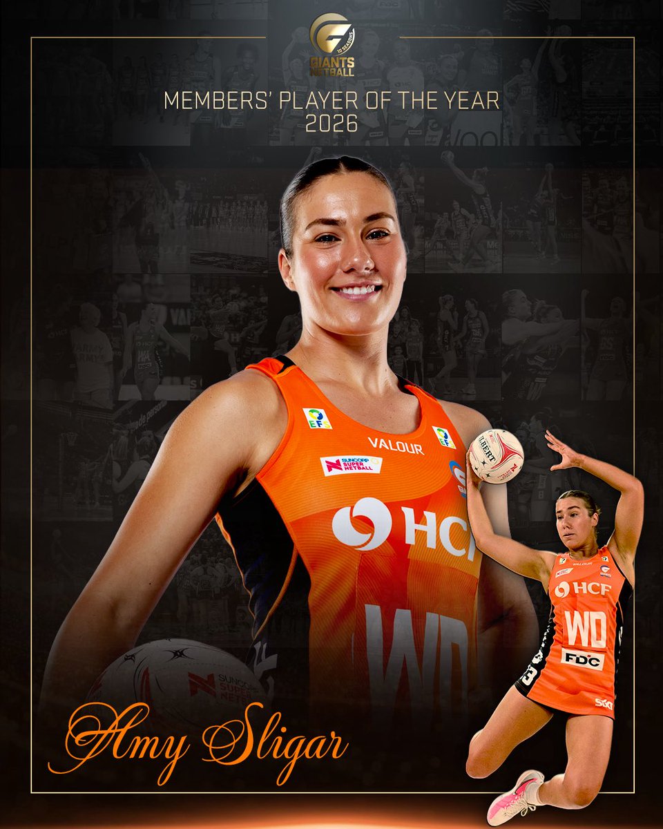 GIANTS_Netball's tweet photo. Back-to back, as voted by our members 🧡 https://t.co/oJpwUkor4l
