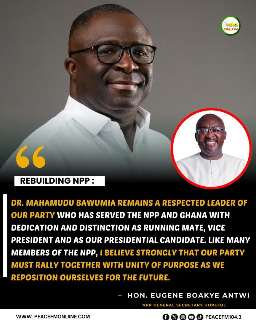 ebaforgs's tweet photo. Our party must rally together with unity of purpose as we reposition ourselves for the future.

Hon. Eugene Boakye Antwi emphasizes the importance of dedication, distinction, and absolute unity within the NPP as the party looks ahead. 🇬🇭🐘

#NPP #RebuildingNPP #EBA4GS https://t.co/K0hLgLyoAN