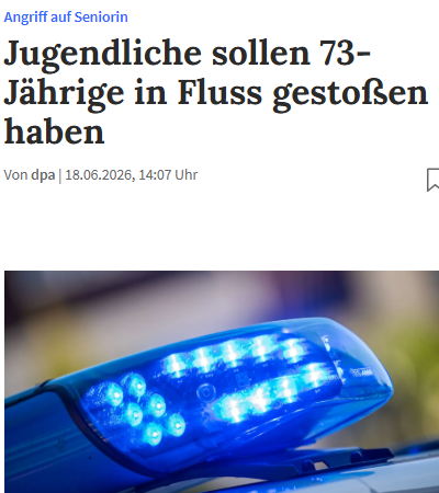 Taykra's tweet photo. #Diepholz: Komplett durchnässt und mit Kopf unter Wasser: Eine Seniorin fährt auf ihrem Dreirad, als sie 3 Jugendlichen begegnet. Das Trio soll die Frau samt Rad in die Hunte gestoßen und weggerannt sein. 2 Passanten halfen der 73-Jährigen aus dem Wasser.  https://t.co/Ftp8BNKn97 https://t.co/uPk9YSWNrG