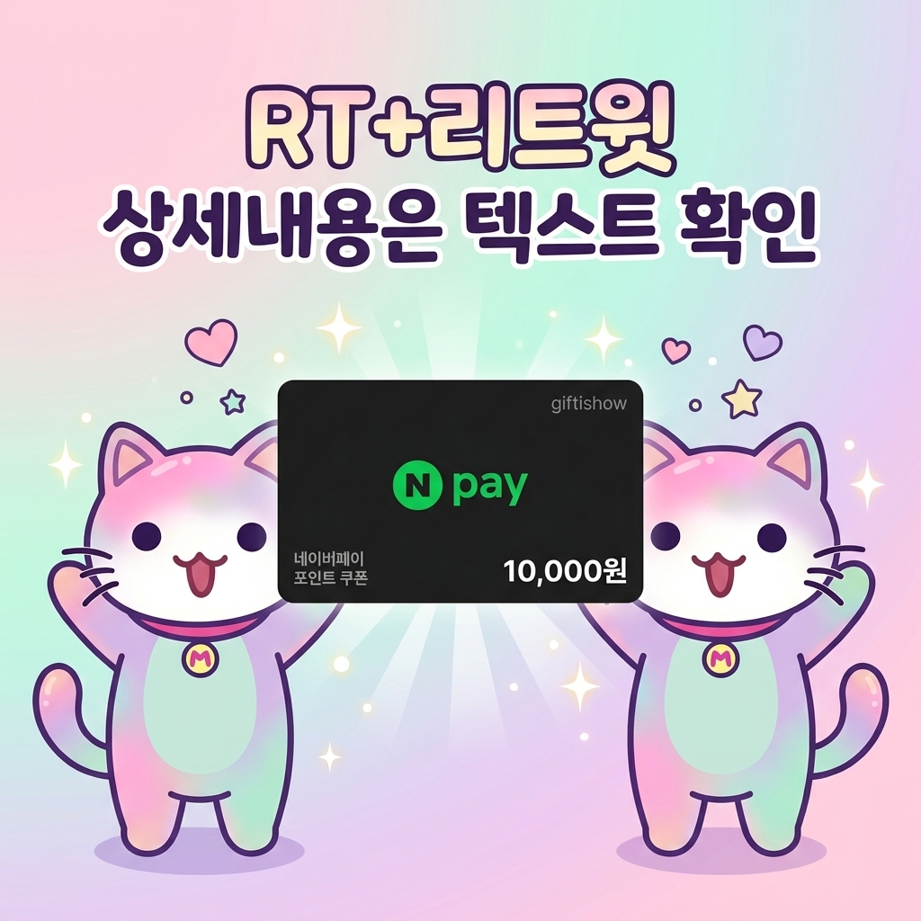 mymu_cos's tweet photo. 💜 미스틱 뮤즈 응원 이벤트 💜

코스프레 행사도, 굿즈 구매도!
미뮤가 여러분의 덕질을 든든하게 지원합니다 🌟

🎁 경품 : 네이버페이 1만원 쿠폰 (3명)

✅ 참여방법
1. @mymu_cos 팔��우
2. 이 게시물 RT

🗓 기간 : 26.06.19 ~ 26.06.22
🎉 당첨 발표 : 26.06.24
💌 지급 방법 : DM으로 안내 예정

#미스틱뮤즈 
#mysticmuse 
#mymucos 
#RT이벤트 
#팔로우이벤트 
#코스프레 
#굿즈이벤트