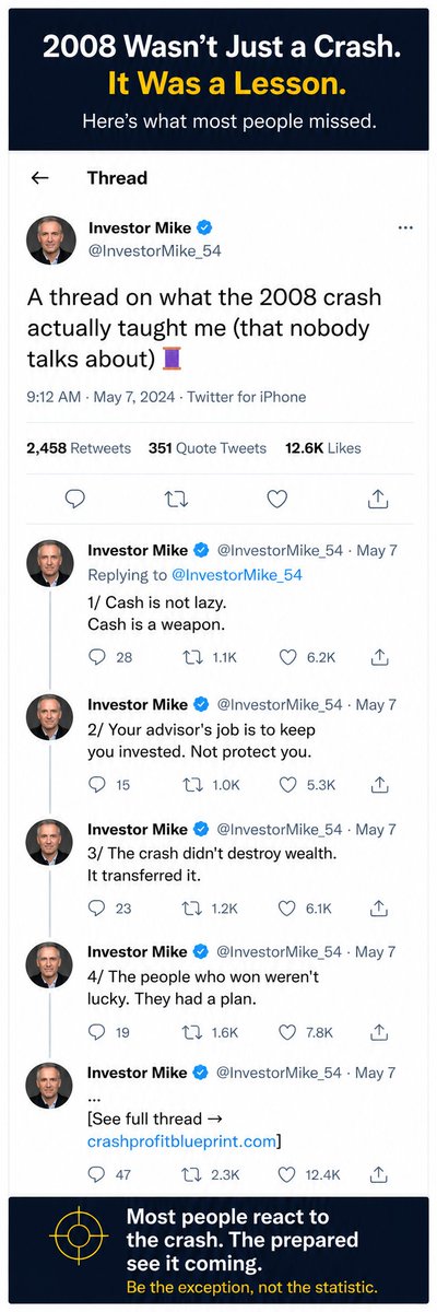 xinnora's tweet photo. 🐦 The conversation among serious investors has shifted.

Less 'buy the dip.' More 'do I have a plan if this goes wrong?'

The ones asking the second question are the ones who come out ahead.

Get your plan → https://t.co/mI26VnCxSQ

#crashprofitblueprint #smartinvesting #marketc