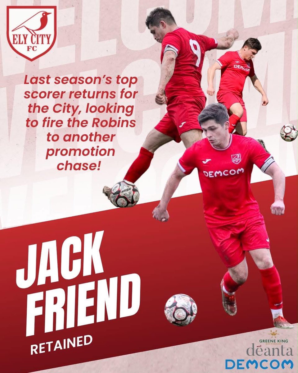 ElyCityFC's tweet photo. π£ JACKβS BACKβ¦
β
Yep, youβd have guessed it from our clues yesterday.
β½οΈ Last seasonβs top scorer (18) returns for another one at the Demcom to add to Guy Habbinβs key retained players in the squad.
#jacksback #yougotafriendinme #uptheRobins https://t.co/TrligFEO7I