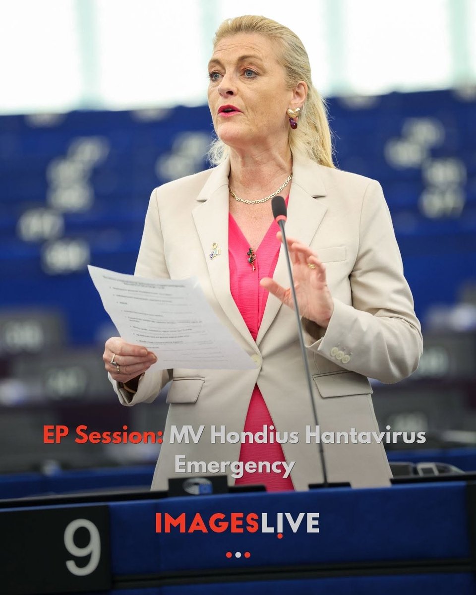 imageslive's tweet photo. Strasbourg, France: EU officials at the European Parliament debated public health emergency readiness following the MV Hondius cruise ship hantavirus alert. The session focused on strengthening crisis management, cross-border coordination, and rapid response across Member States https://t.co/gjKKTRcZsA