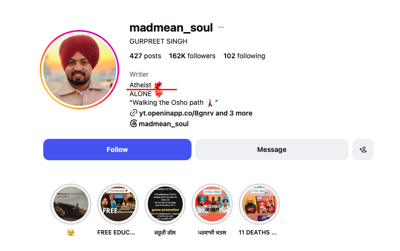 VijayGajeraO's tweet photo. He is an atheist. He doesn't believe in Sikhism.

Great choice of AAP for their PR! https://t.co/4T6wrURmb4