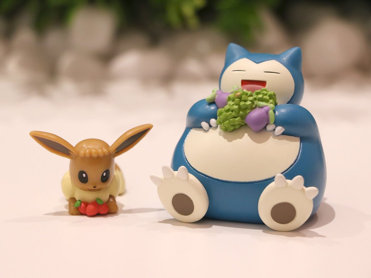 pokemon_pdc's tweet photo. ◒ #ガチャ ®情報◒

#タカラトミーアーツ さんより、「ポケモン まんぷくぱくぱくマスコット4」が今月登場🍑

ラインナップは、リオル・カビゴン・イーブイ・モルペコ（はらぺこもよう）の全4種だよ🍇
もぐもぐ食べる姿に個性が出ていてスキですね～🍓

くわしくはこちら👇
https://t.co/CO40h9xooI https://t.co/PvwcJgOl53