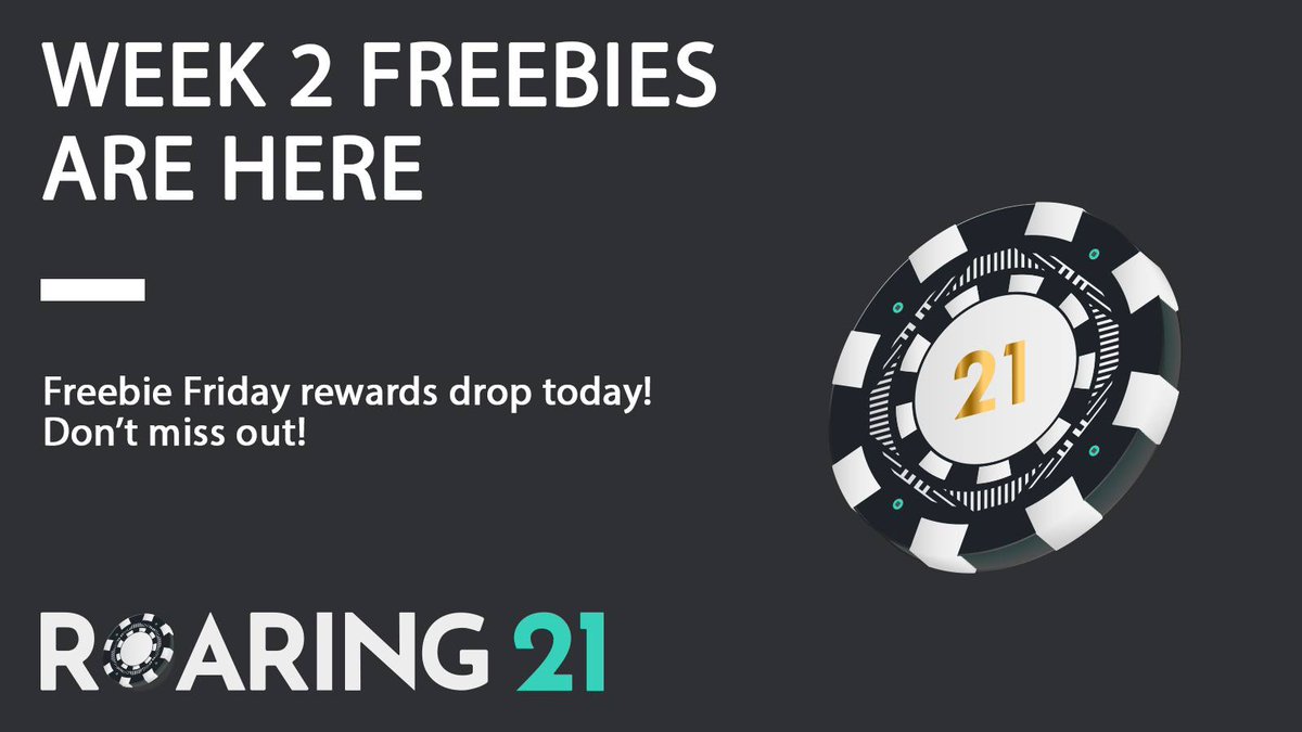 Roaring21US's tweet photo. Freebie Friday returns for Week 2! 🎁 

Take your seat, make a qualifying deposit of $35 or more, and enjoy exclusive bonus chip rewards with a little extra flair. ✨ 

The bigger the deposit, the grander the bonus. 💰 

Available for a limited time! ⏳ 

T&amp;Cs apply. https://t.co/5EqSl2xB5j