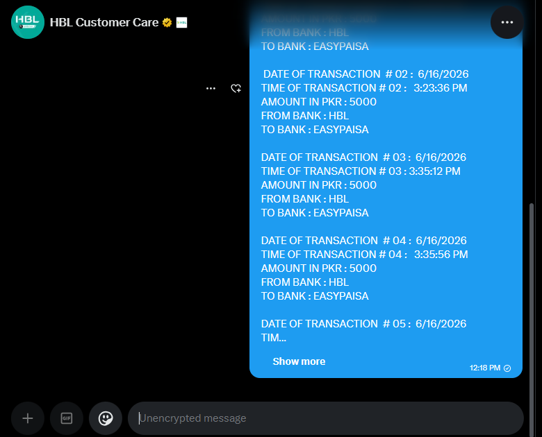 Sid_Alerts's tweet photo. Worst customer care experience with @HBLPak . even cant able to report my issue because @HBLCare never repl on calls, tweets, or emails. Lost my money on 16 june 26 still unable to resolve or report the issue. @StateBank_Pak  Check the behaviour of so called largest bank of Pak. https://t.co/CDEyKHHymh