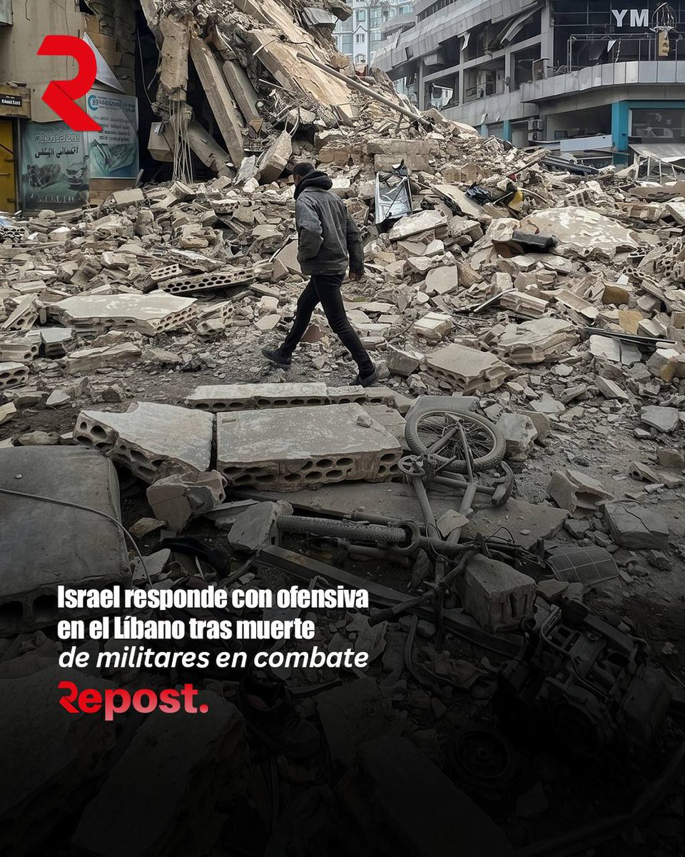 repost_ec's tweet photo. #Repost Israel responde con ofensiva en el Líbano tras muerte de militares en combate

Israel informó este viernes el lanzamiento de ataques contra posiciones de Hezbollah en el sur y este de Líbano, luego de que cuatro militares israelíes, incluido un comandante de batallón, murieran en un ataque contra un tanque.

El nuevo episodio de violencia ocurre en un contexto sensible, ya que pone presión sobre el reciente entendimiento diplomático entre Donald Trump y Irán, mientras se complican las conversaciones previstas en Suiza.

En medio de la tensión, se reportó la postergación de las reuniones internacionales y la suspensión del viaje del vicepresidente JD Vance, en un escenario que refleja el deterioro de la tregua regional.

#Israel #Libano #Hezbollah #MedioOriente