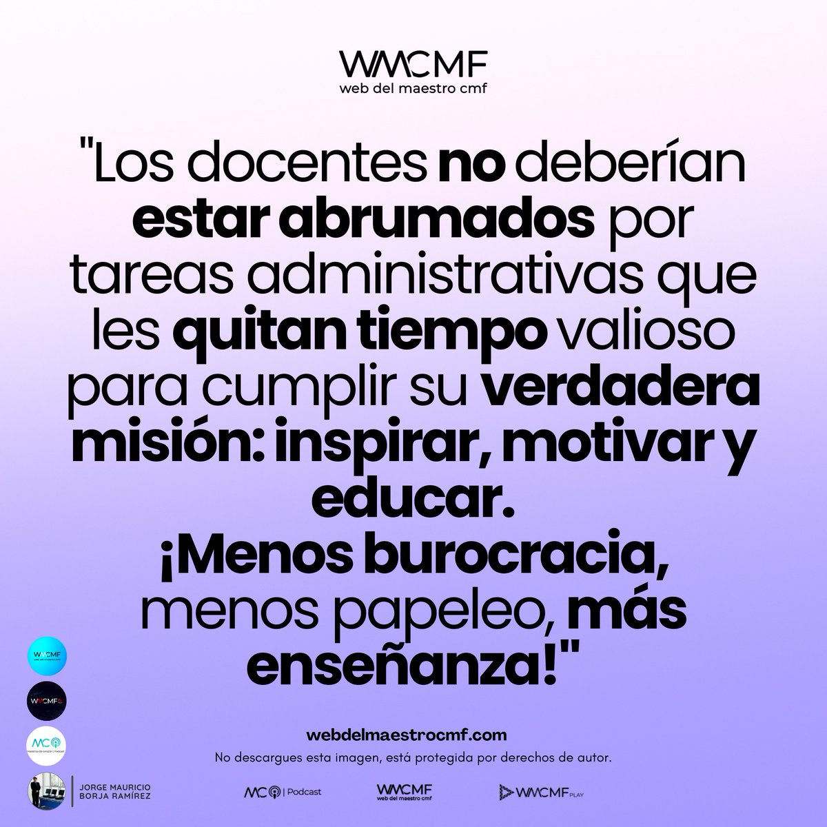 cmf_w's tweet photo. La burocracia en la vida del docente impide que se dedique a la docencia. Enlace: https://t.co/EWvweQo4rd https://t.co/iG2k0pU8eY
