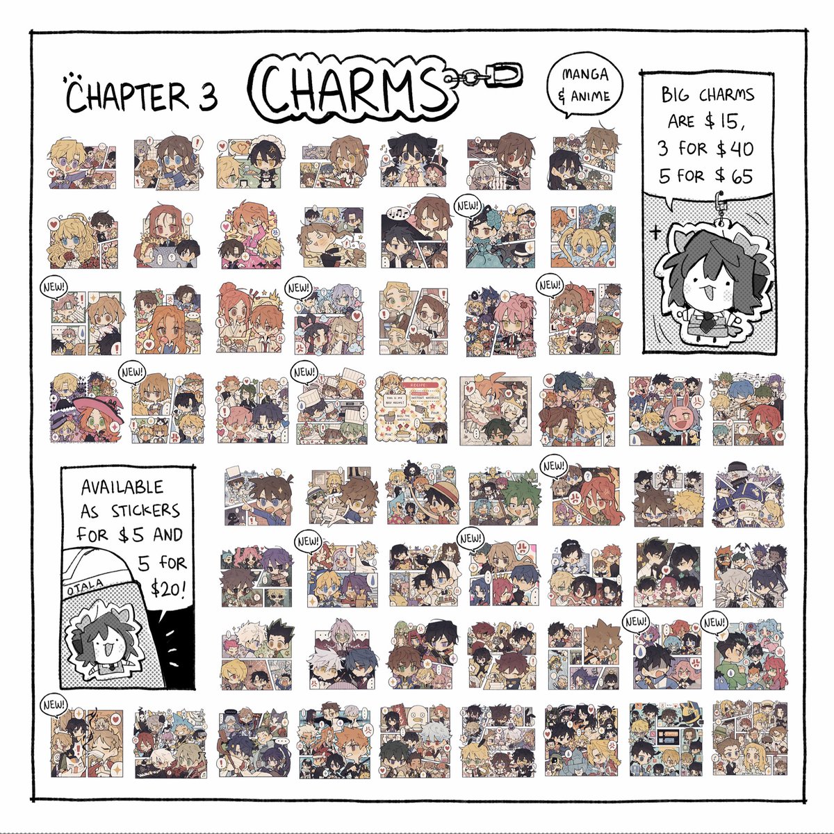 OtakuPup's tweet photo. Welcome to my #AnimeExpo catalogue of 2026!✨✨✨ I cant wait for my first day of con ･:*+.\(( °ω° ))/.:+
#AX2026 #AXArtistAlley2026 https://t.co/4ajmvLJYlH