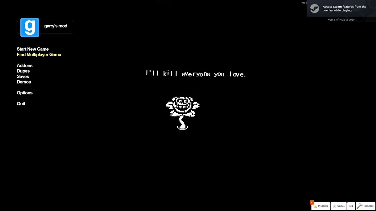 7secsoflove's tweet photo. im just tryna play garrys mod bro shut the fuck up https://t.co/8GGtxDTqud