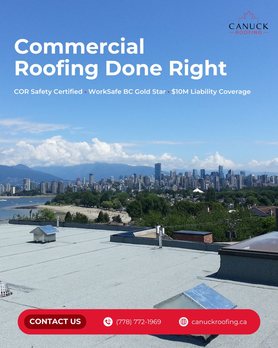 CanuckRoofing's tweet photo. Commercial roofing done right means no callbacks, no surprises, and no leaks that disrupt your business.

This is what that looks like.

We work with strata councils, property managers, and commercial building owners across the Lower Mainland. https://t.co/uffWu1aECw