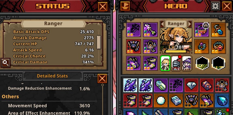 Naturu725's tweet photo. @kuyabons The Ranger's firepower is now sufficient, so I'm increasing not only attack speed and attack power, but also movement speed. I'm using it to finish off any enemies that I missed while adjusting the cooldown of Magic Lightning. https://t.co/EAAmRXZQnB