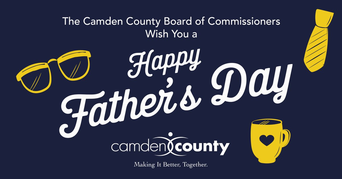 camdencountynj's tweet photo. Happy Father’s Day to all the dads, grandfathers, and father figures across Camden County. Wishing you a wonderful day of celebration with family and loved ones. https://t.co/HvMXkLqJJt